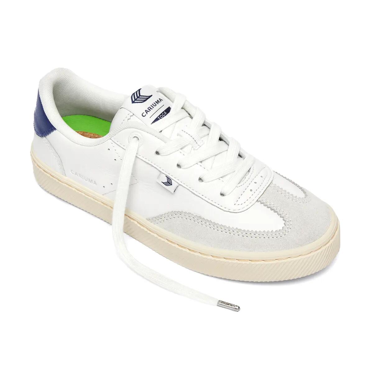 Sneakersy skórzane Cariuma TOCA Soft Grain Leather White Suede Smoke White 2/6