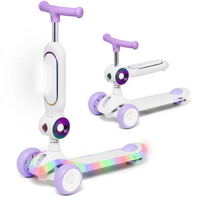 Lumiloo 2-in-1 fiets en step voor kinderen met verlicht led-treden