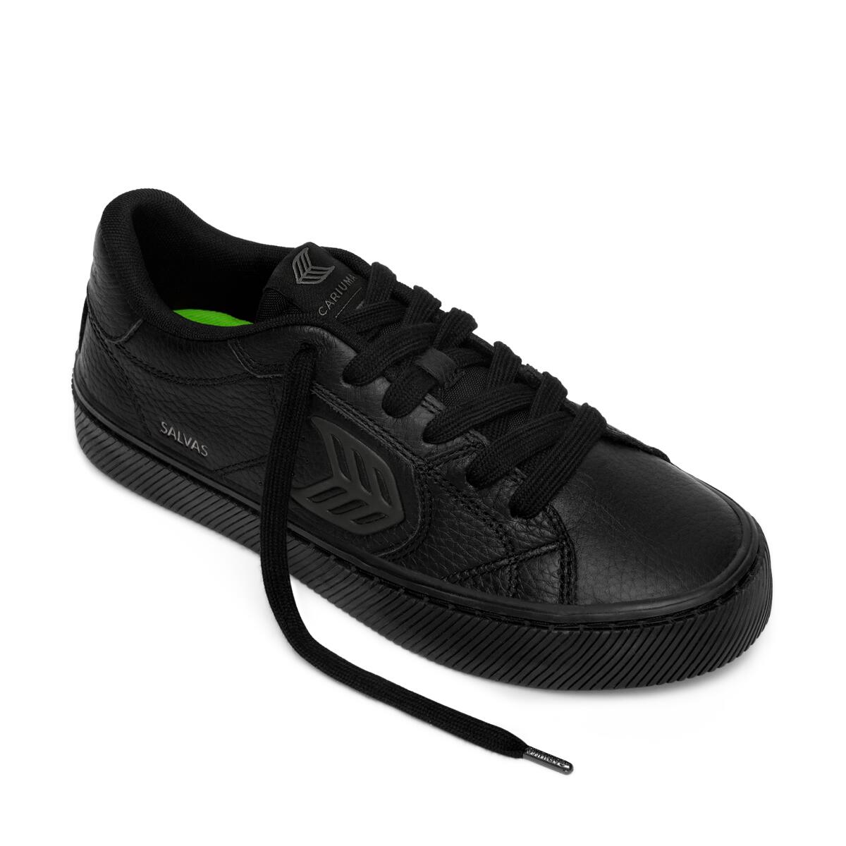 Sneakersy skórzane Cariuma Salvas Pebbled Leather All Black 3/6