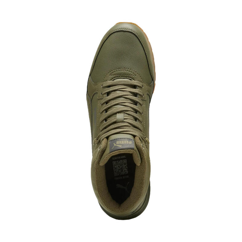 Puma ST Runner v4 Mid kaki - pantofi mid-top cu SoftFoam+