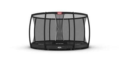 Trampoline elite inground 330 + veiligheidsnet deluxe grijs