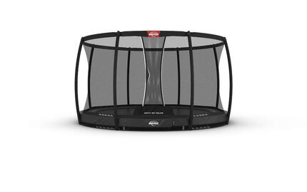 Trampoline Elite InGround 380 + Filet Séc. Deluxe Gris
