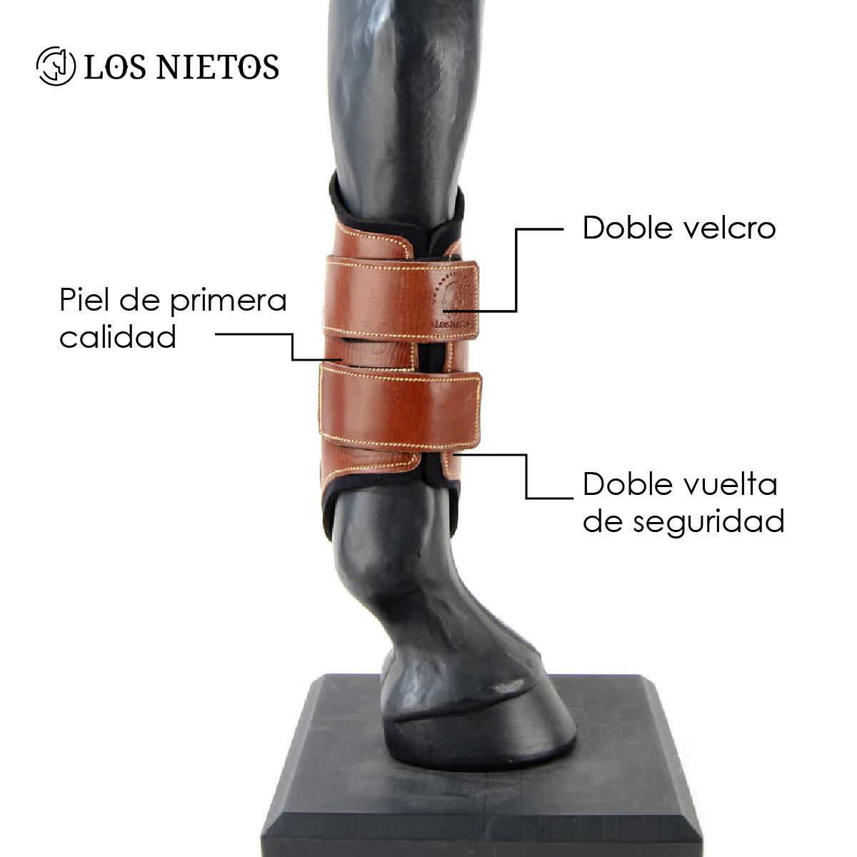 Protector cuero y neopreno  Los Nietos  | Color Coñac 2/5