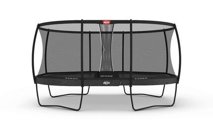 Trampoline Grand Elite Regular 520 + Filet Séc. Deluxe Gris