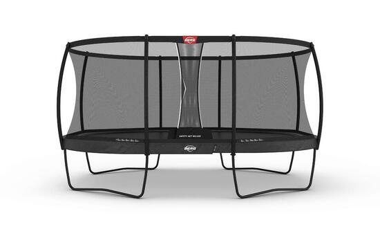 Trampoline Grand Elite Regular 520 + Filet Séc. Deluxe Gris