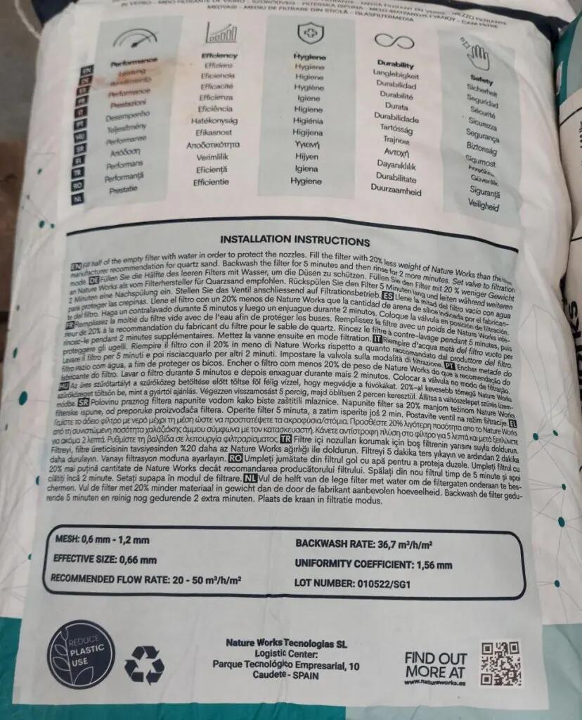 Nature Works szűrőüveg 0,6-1,2 mm 20 kg 4/4