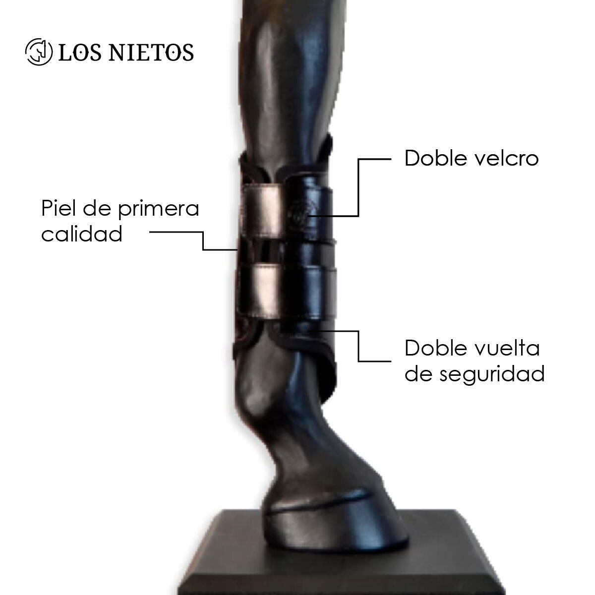 Protector cuero y neopreno  Los Nietos  | Color Negro 2/5