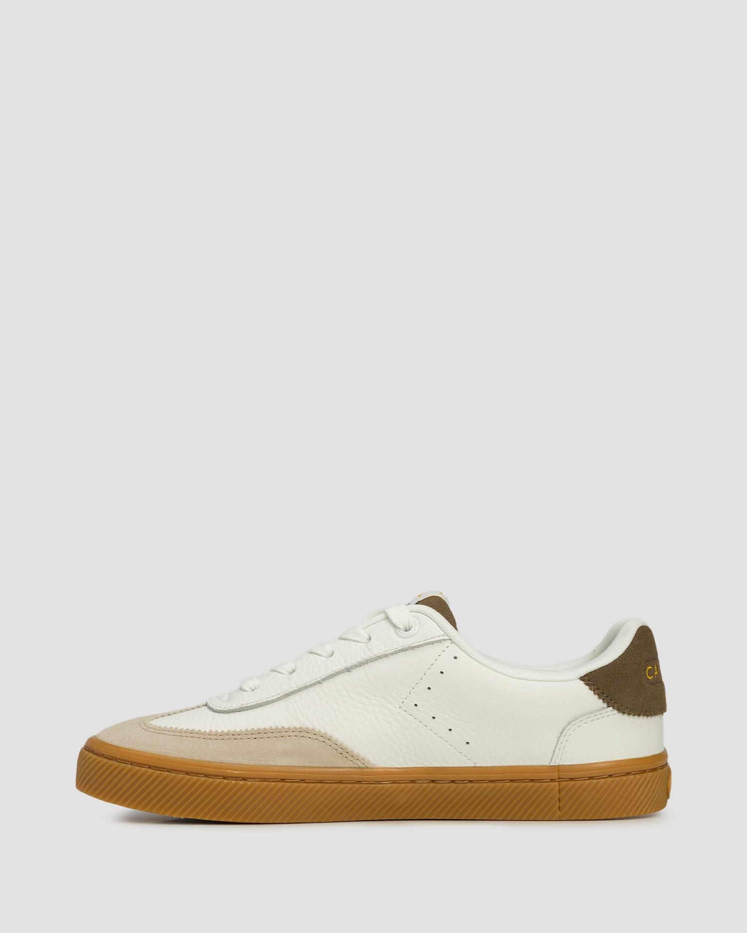 Sneakersy skórzane Cariuma TOCA Pebbled Leather Gum White Suede Plaza Taupe 3/7