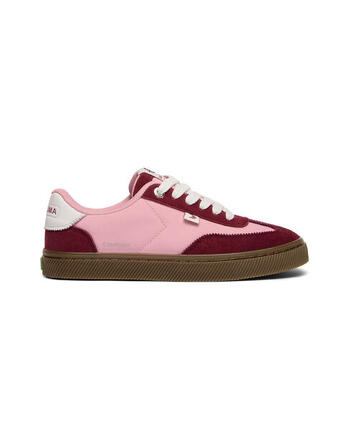 Sneakersy skórzane Cariuma TOCA Nylon Teak Bright Rose Suede Cabernet Red