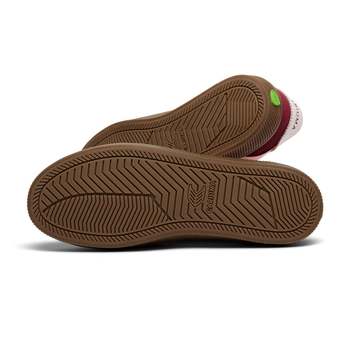 Sneakersy skórzane Cariuma TOCA Nylon Teak Bright Rose Suede Cabernet Red 3/6