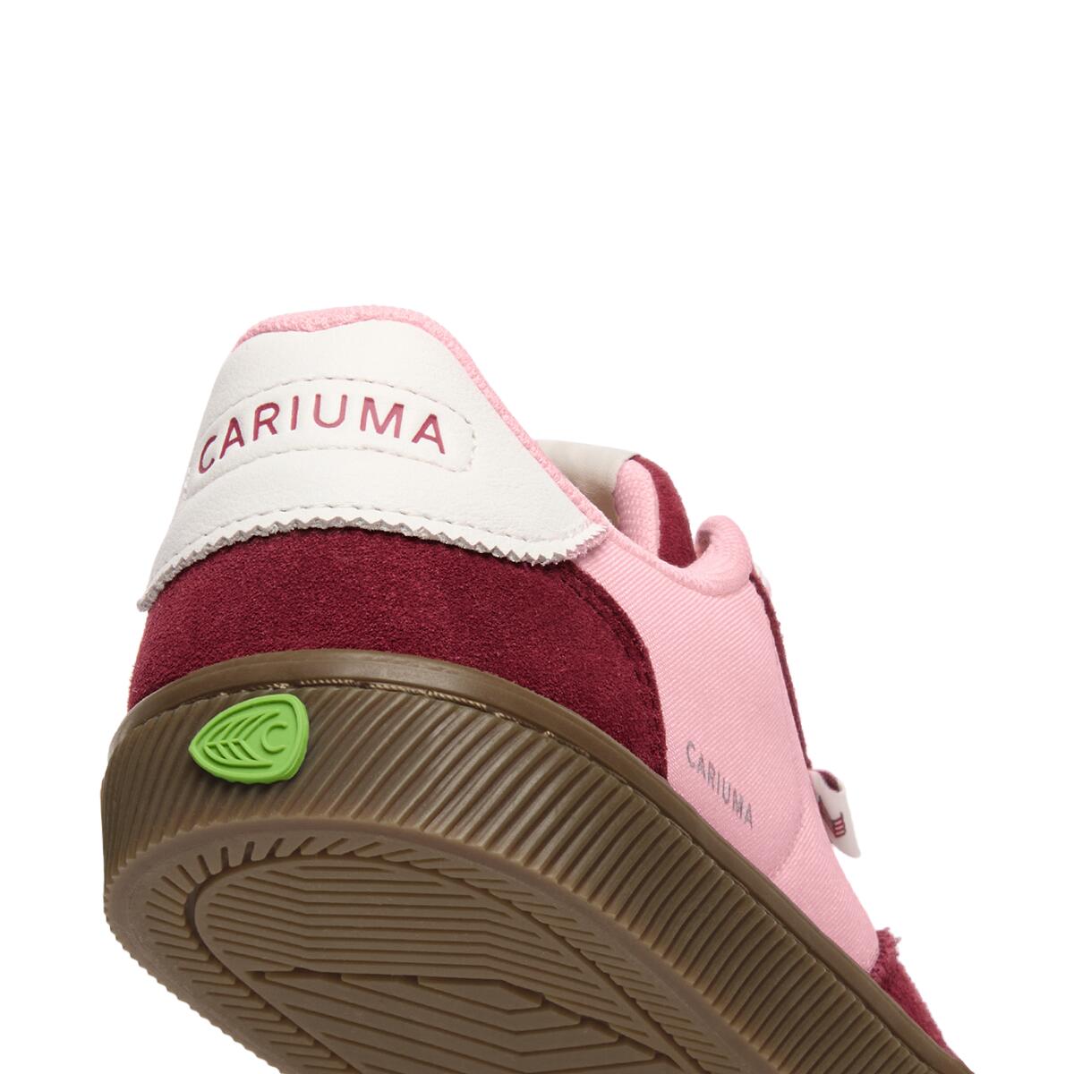 Sneakersy skórzane Cariuma TOCA Nylon Teak Bright Rose Suede Cabernet Red 4/6