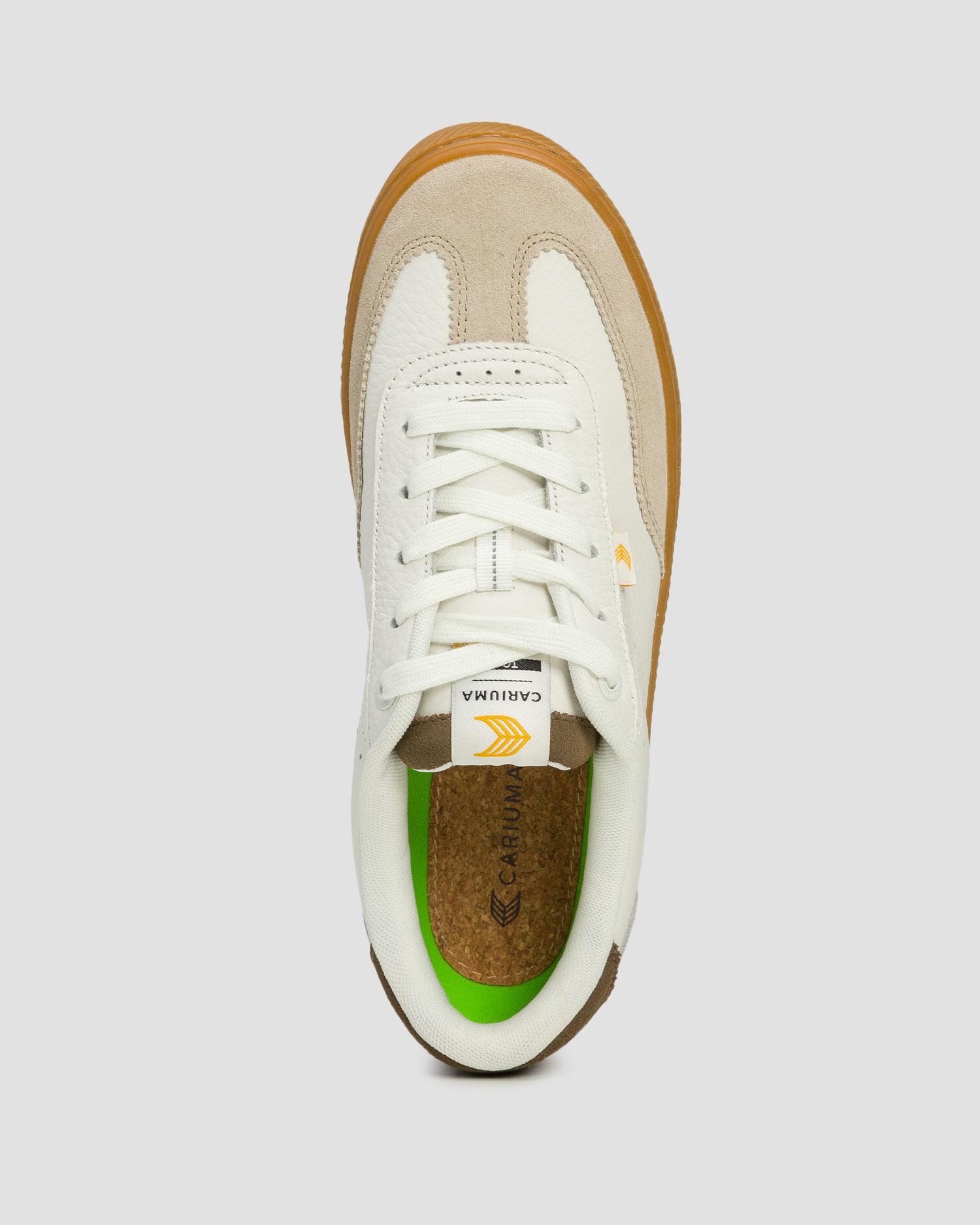 Sneakersy skórzane Cariuma TOCA Pebbled Leather Gum White Suede Plaza Taupe 4/7