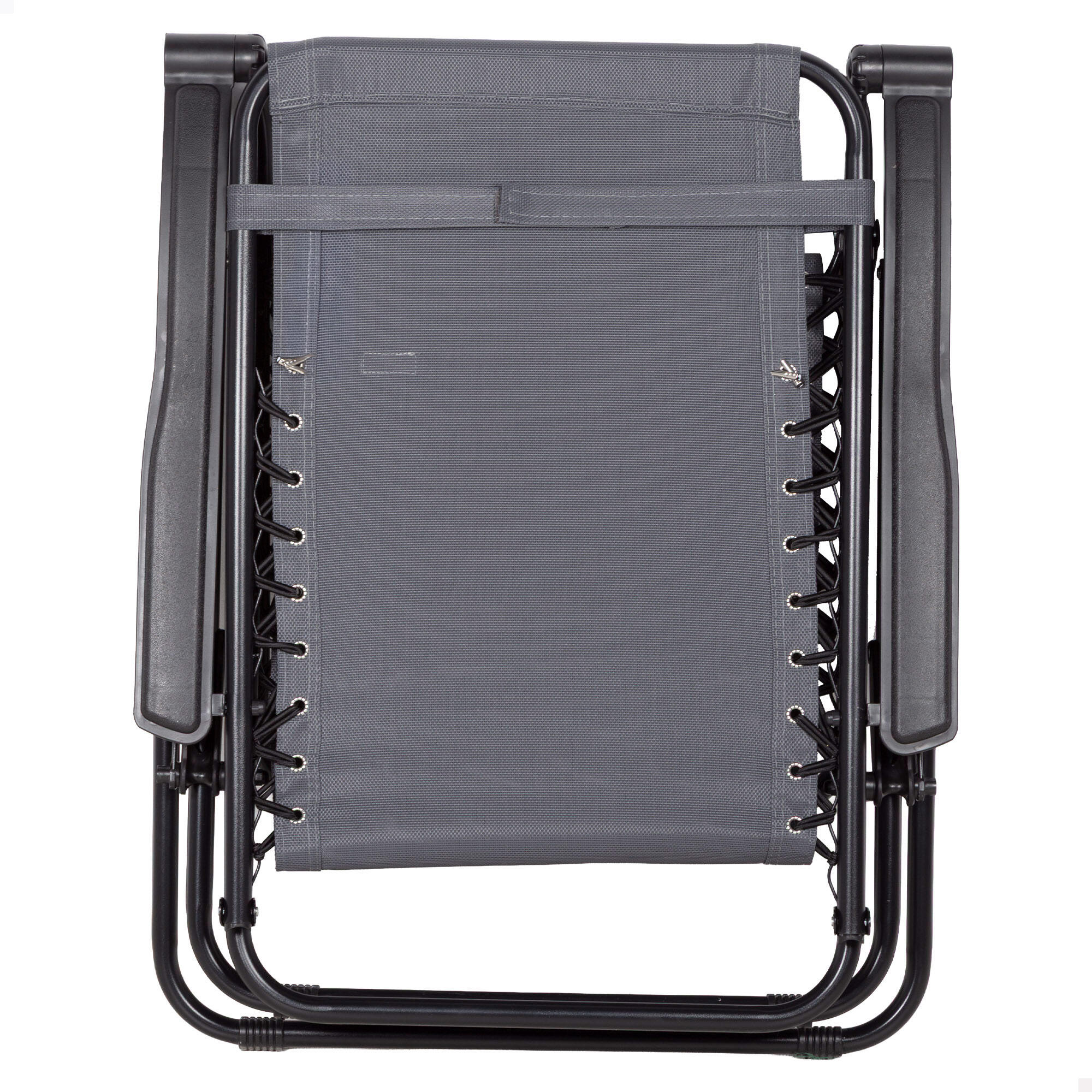Lettino da giardino pieghevole Aktive 52x68x104 cm max. 110 kg colore grigio 2/7
