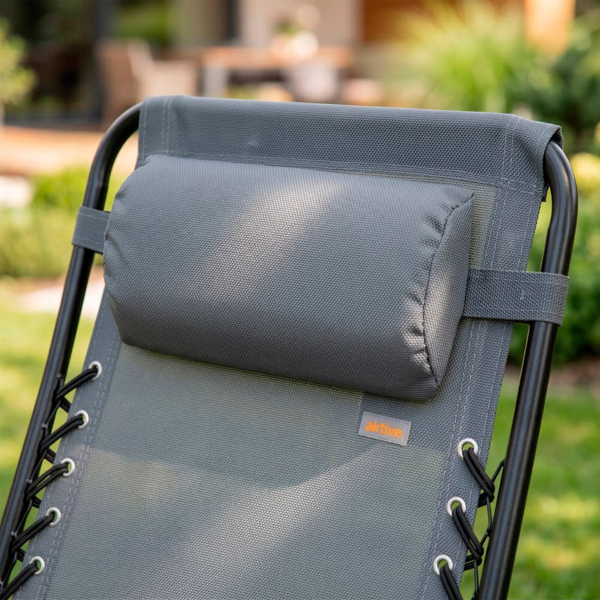Lettino da giardino pieghevole Aktive 52x68x104 cm max. 110 kg colore grigio 5/7