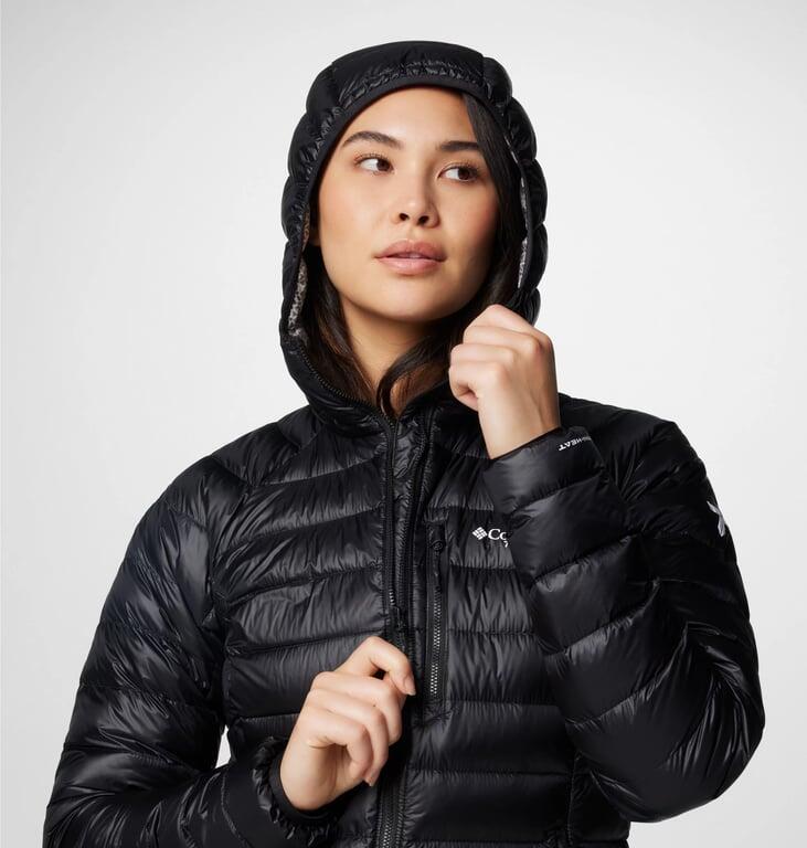 COLUMBIA Kurtka puchowa damska Arctic Crest Down Hooded Jacket black-L 5/7