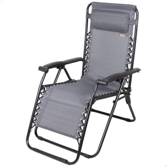 Lettino da giardino pieghevole Aktive 52x68x104 cm max. 110 kg colore grigio