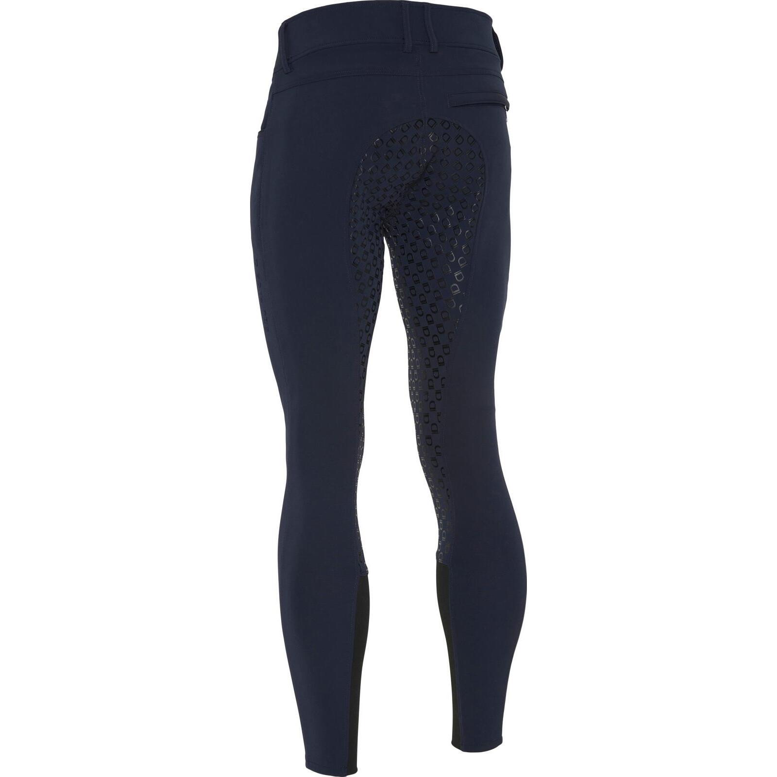 Pantaloni da equitazione full grip per bambini Equipage Hunt 2/7