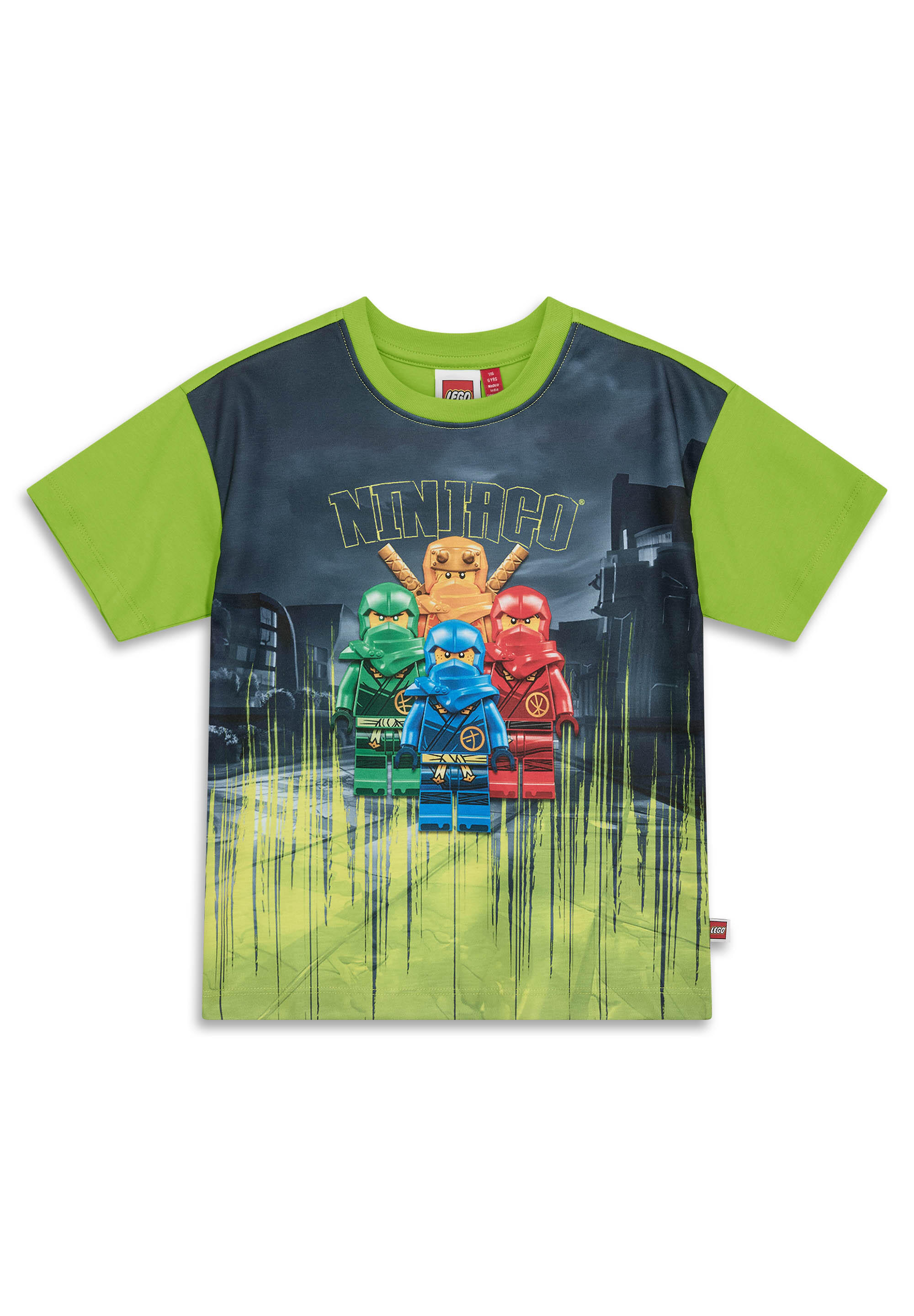Koszulka Chłopięca LEGO Ninjago Taj311 Limonkowa 1/4