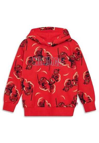 Bluza z Kapturem Chłopięca LEGO Ninjago Sian300 Czerwona