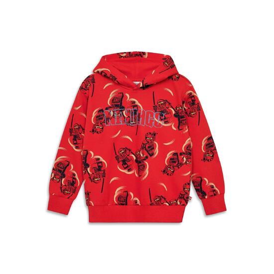 Bluza z Kapturem Chłopięca LEGO Ninjago Sian300 Czerwona