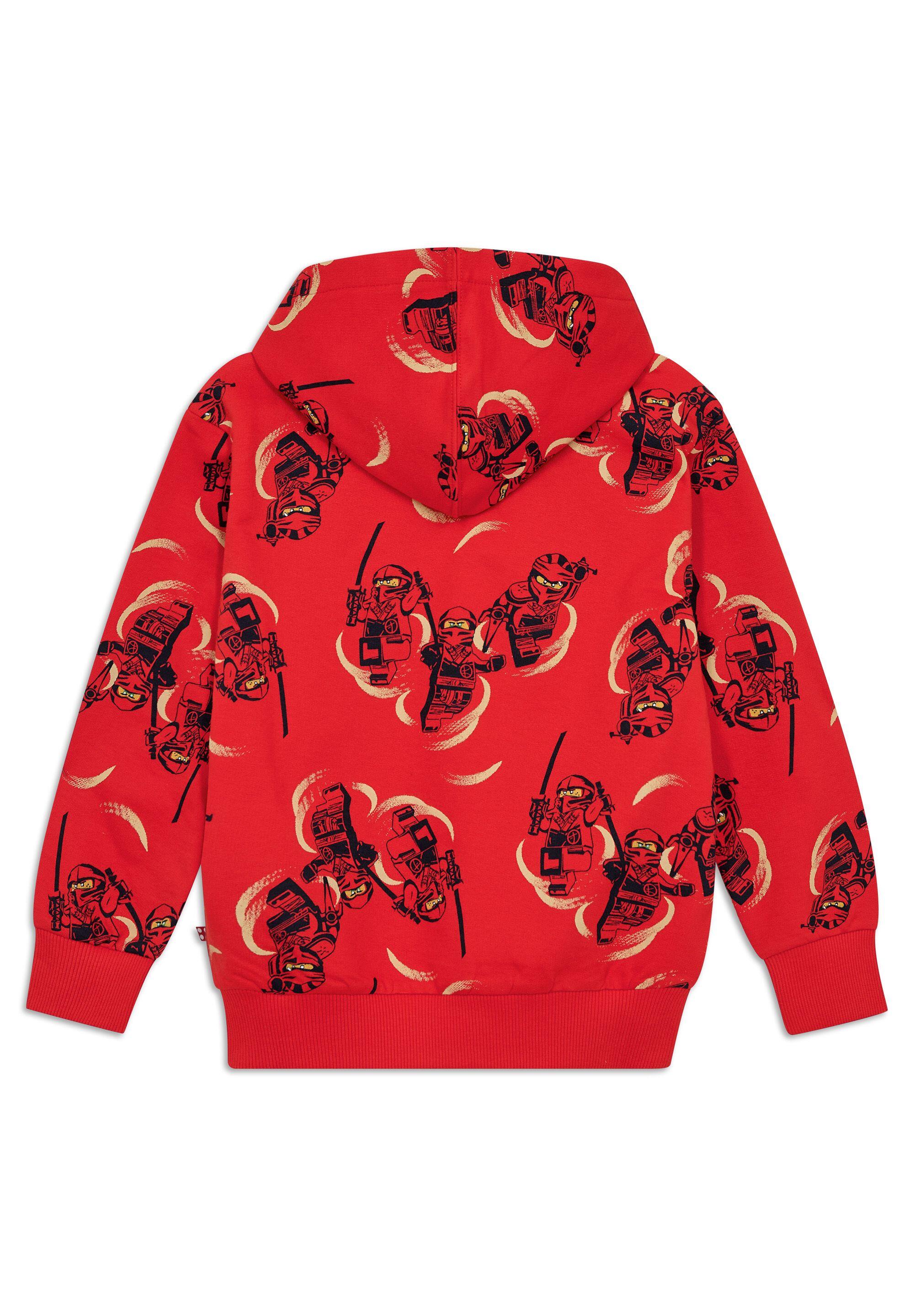 Bluza z Kapturem Chłopięca LEGO Ninjago Sian300 Czerwona