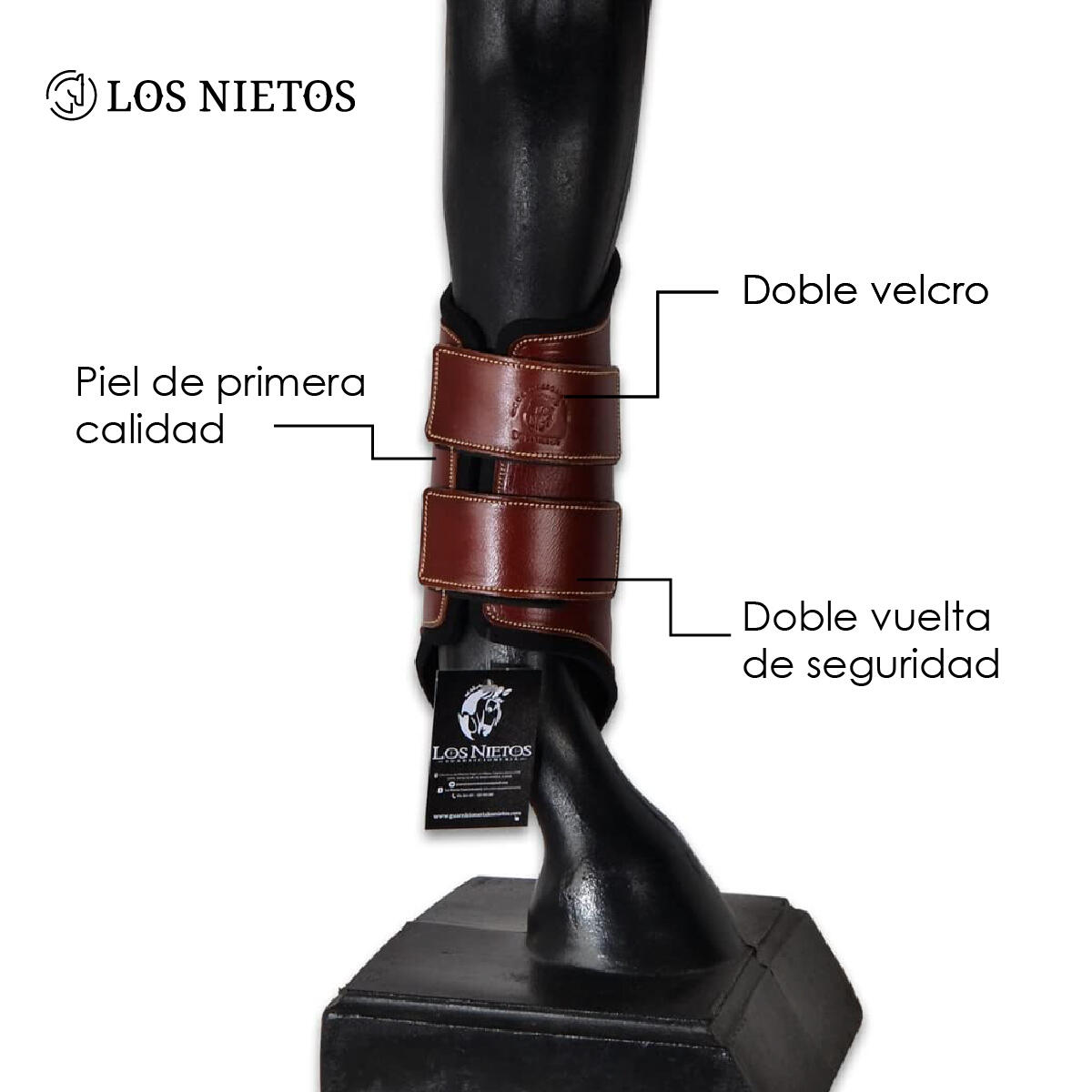 Protector cuero y neopreno  Los Nietos  | Color Cereza 2/5