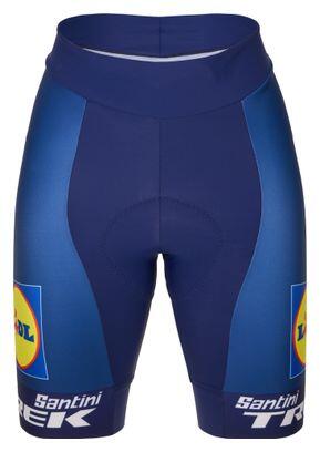 Pantaloncini Santini Team Lidl-Trek 2025 Blue senza spalline da donna