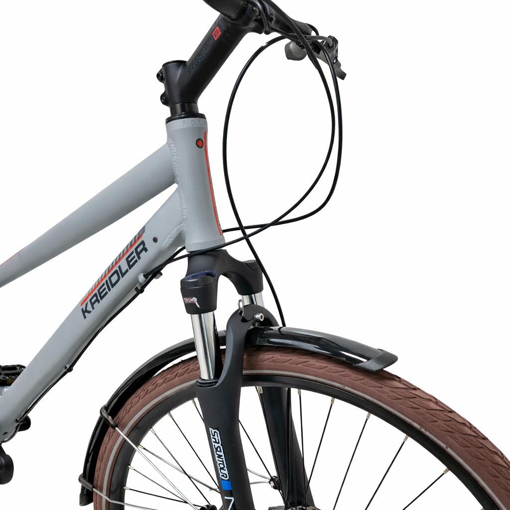 Segunda vida, Bicicleta de trekking Kreidler 52856 - 28 pulgadas, M, gris 6/7