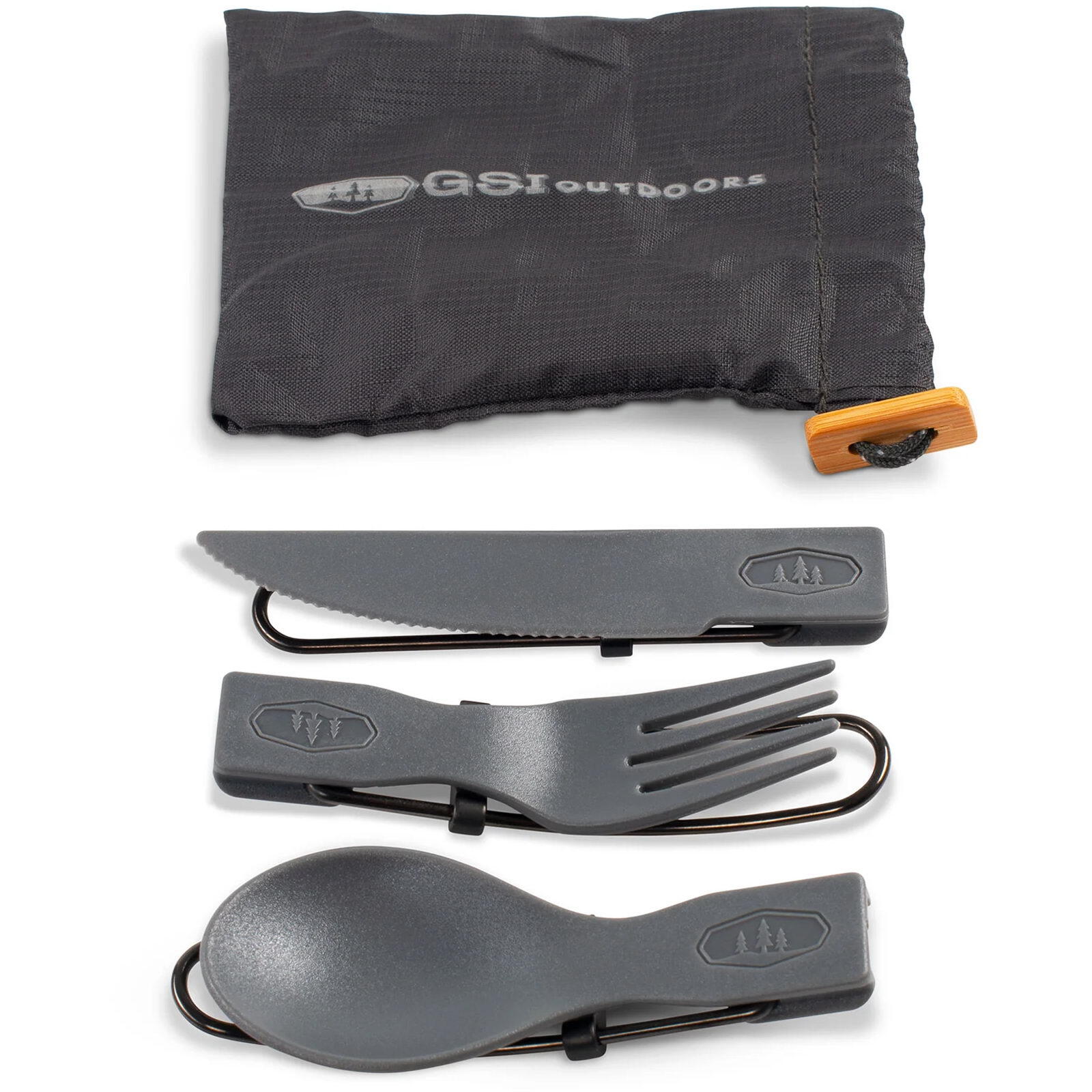 Besteckset Tekk Trio Folding Cutlery Set grey 2/2