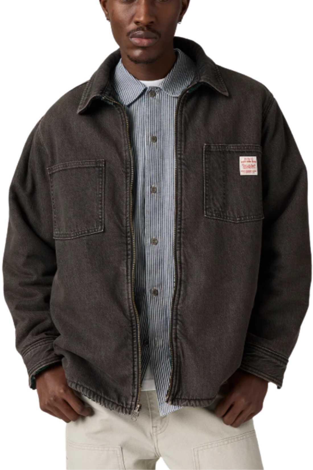 Shaket uomo reversibile in denim e pile 3/3