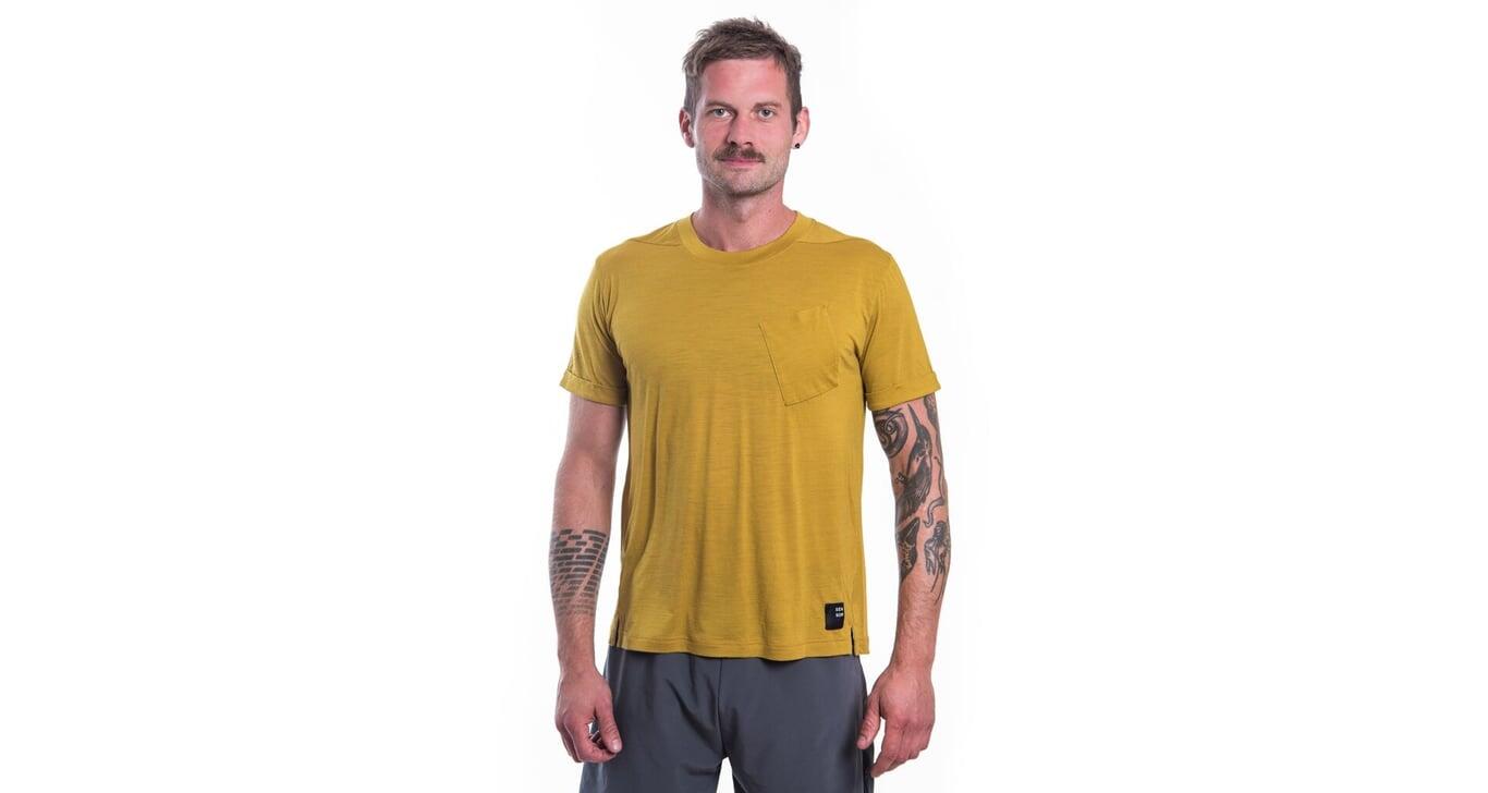 SENSOR Koszulka męska Merino Air Traveller Tee Ss mustard-M 3/6