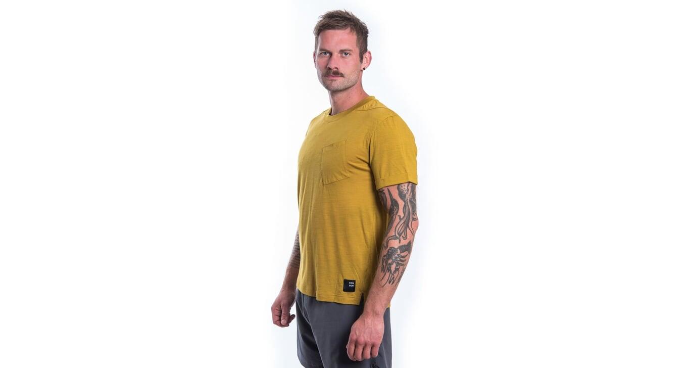 SENSOR Koszulka męska Merino Air Traveller Tee Ss mustard-M 2/6