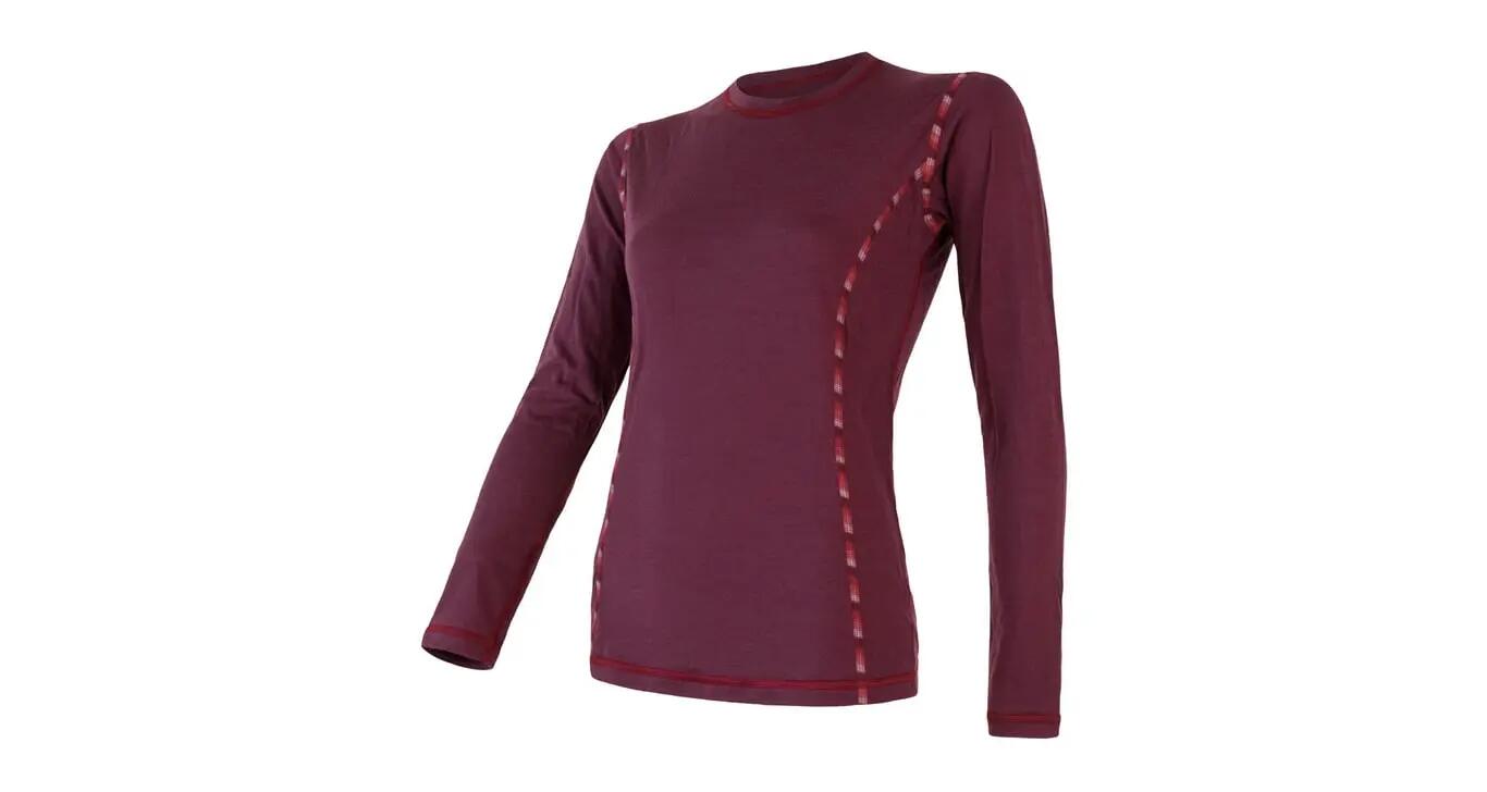SENSOR Koszulka damska MERINO AIR TEE LS WOM port red-L 5/5