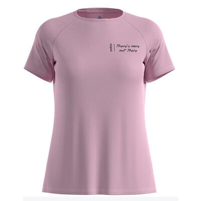 Odlo odlo t-shirt crew neck s/s essential print sportshirt hyperroze m