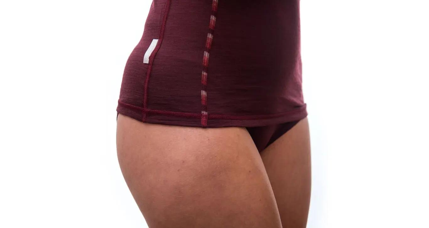 SENSOR Koszulka damska MERINO AIR TEE LS WOM port red-L 4/5