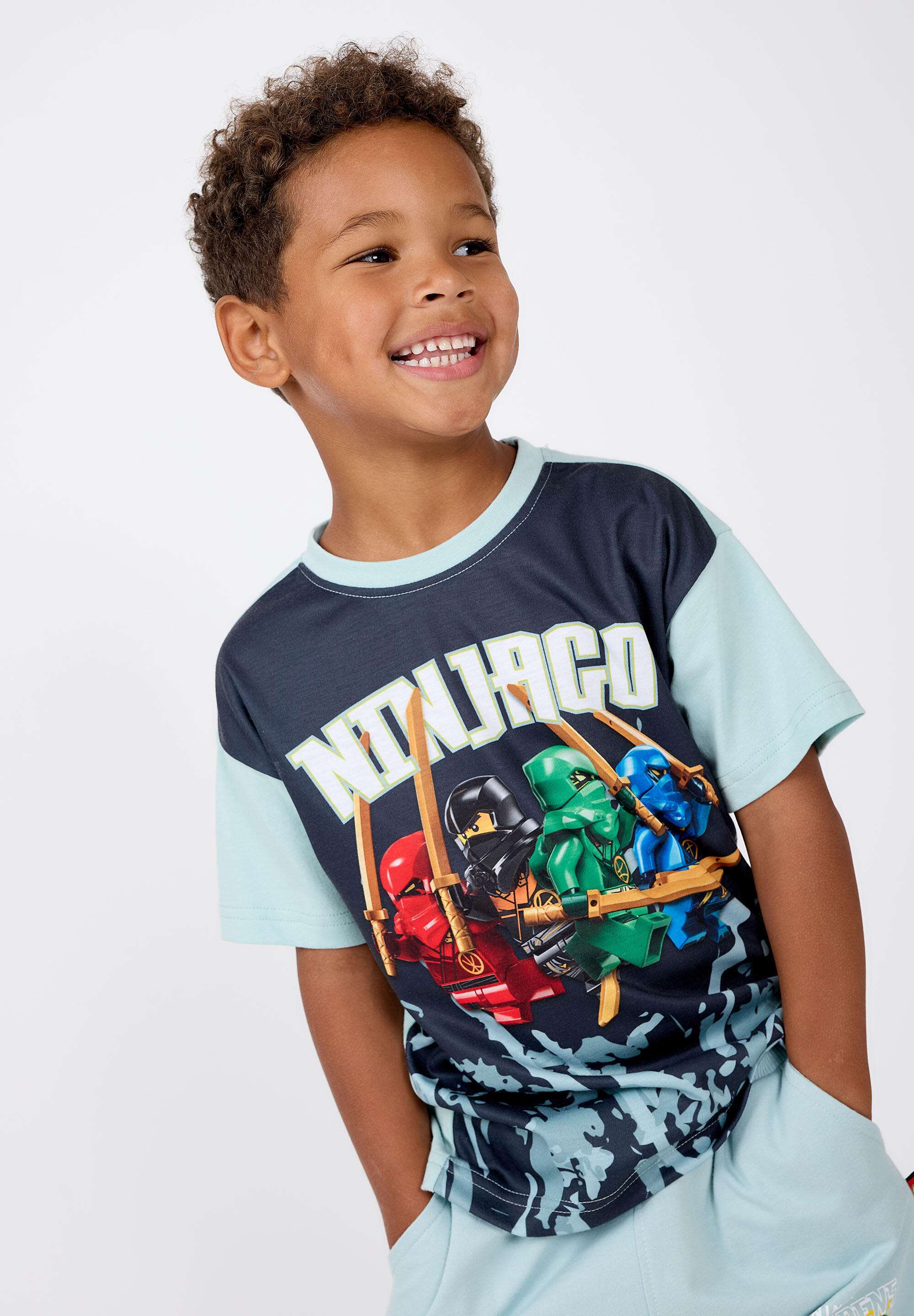 Koszulka Chłopięca LEGO Ninjago Taj310 Turkusowa 4/7