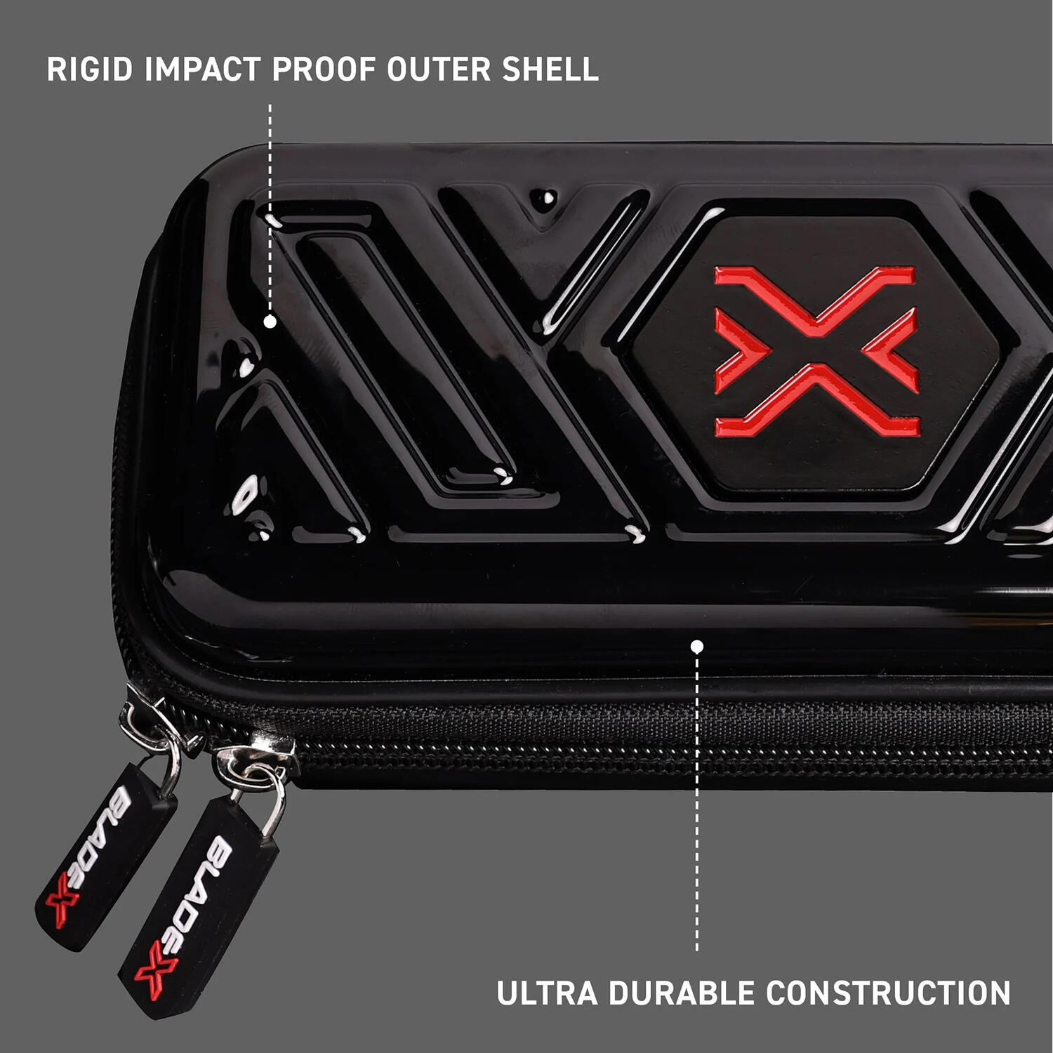 Winmau Étui à fléchettes Blade X Armor G1 Noir/Rouge 5/6