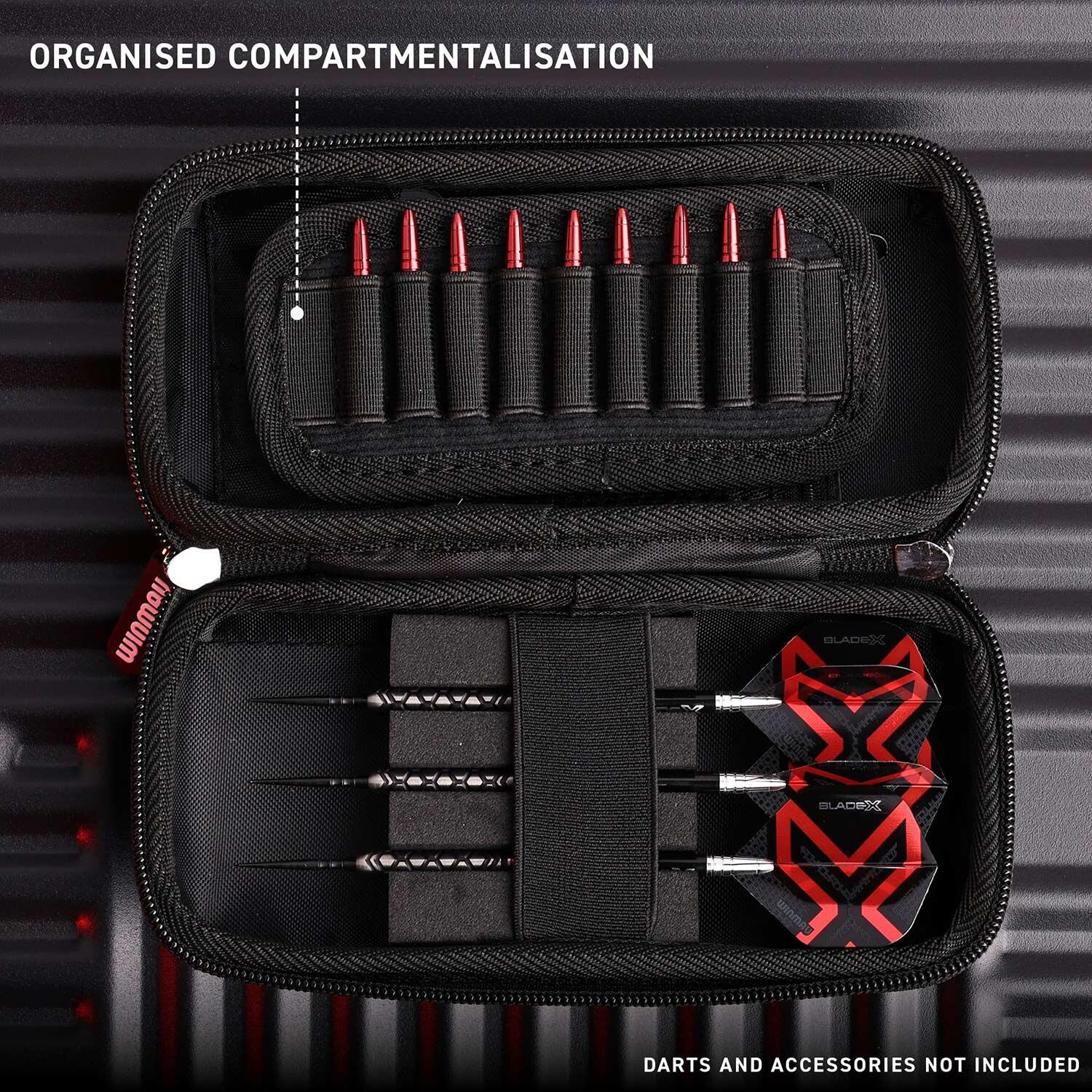 Winmau Étui à fléchettes Blade X Armor G1 Noir/Rouge 4/6