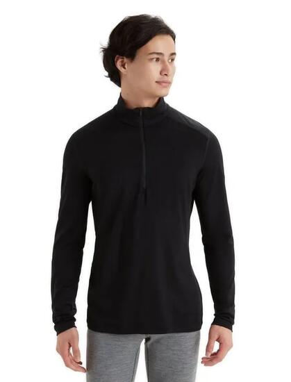 Sous-vêtement homme - manches longues - Merino 200 - noir