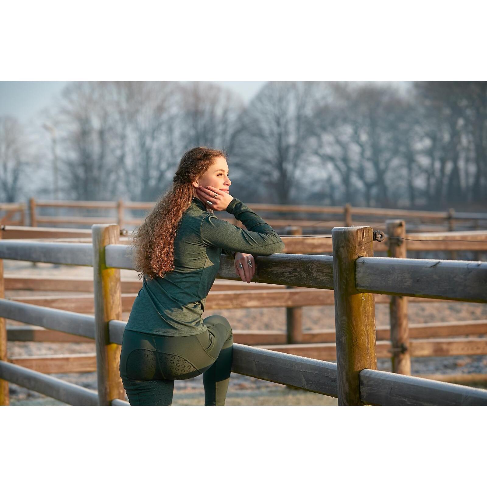 Polo d'équitation technique 1/2 zip femme Equipage Kolyma 4/4