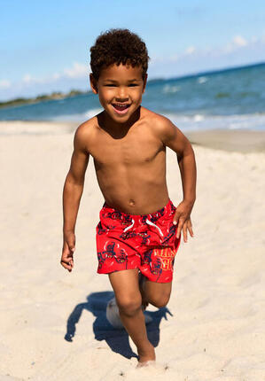 Spodenki Kąpielowe Chłopięce LEGO Ninjago Aiko309 Czerwone