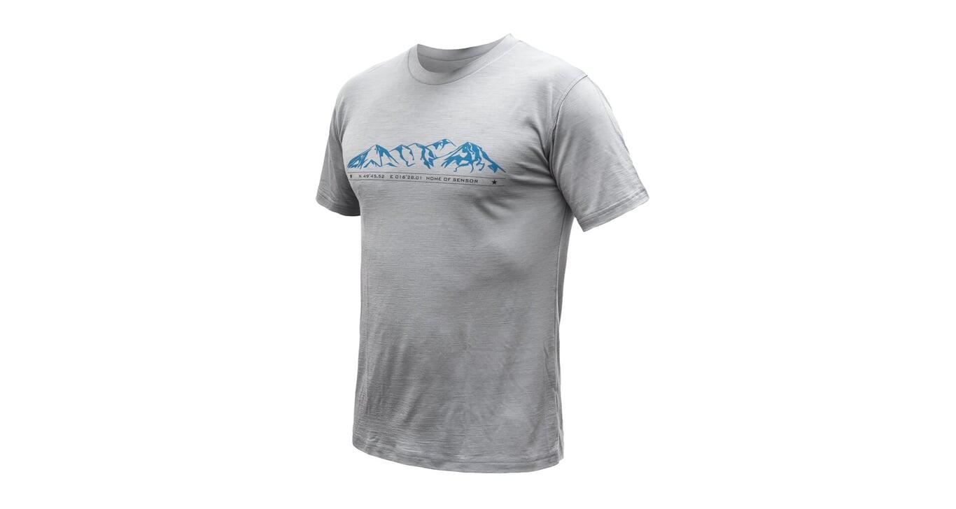 SENSOR Koszulka męska Merino Active Mountains Tee SS Men gray-L 5/6