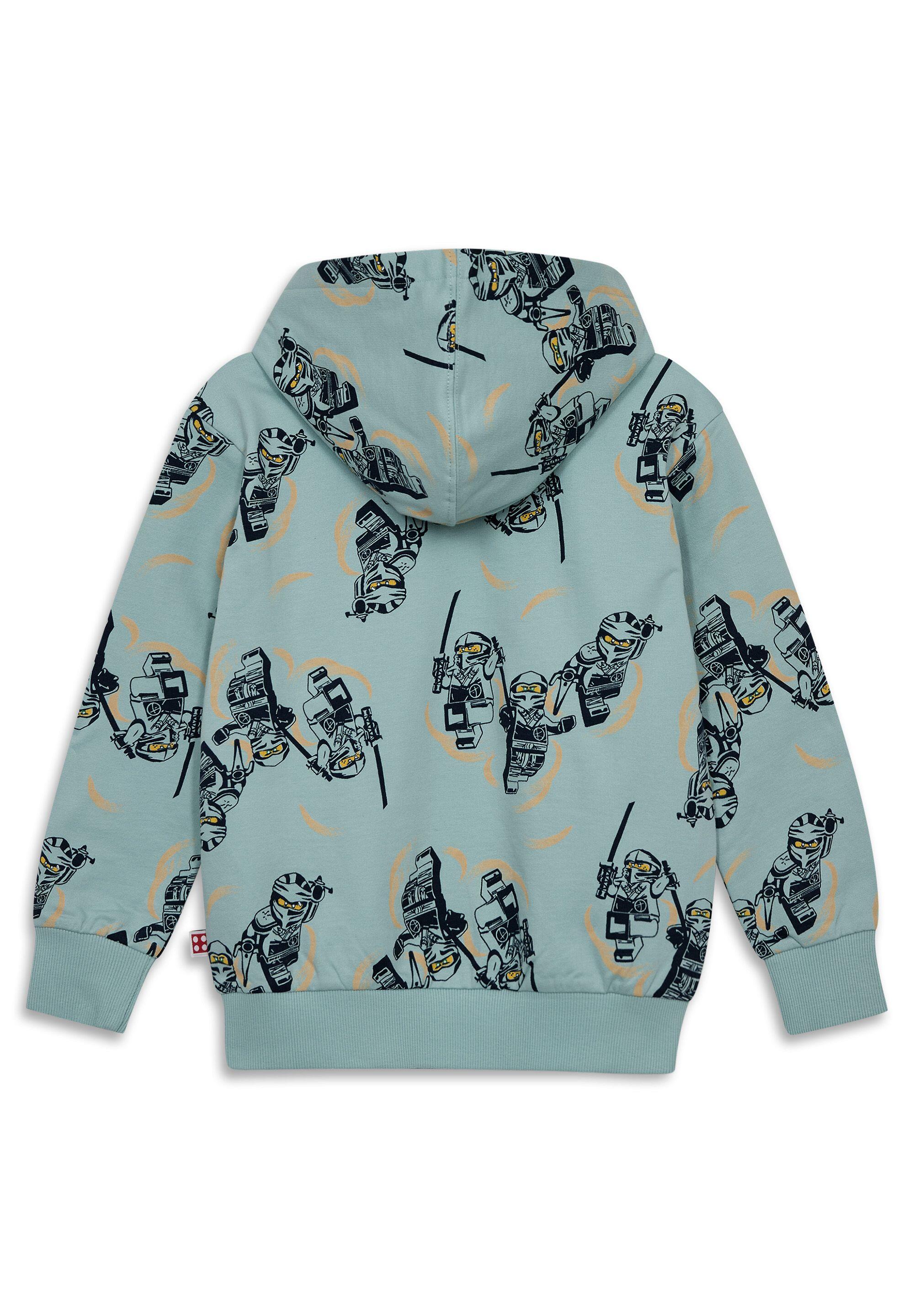 Bluza z Kapturem Chłopięca LEGO Ninjago Sian300 Turkusowa 3/7