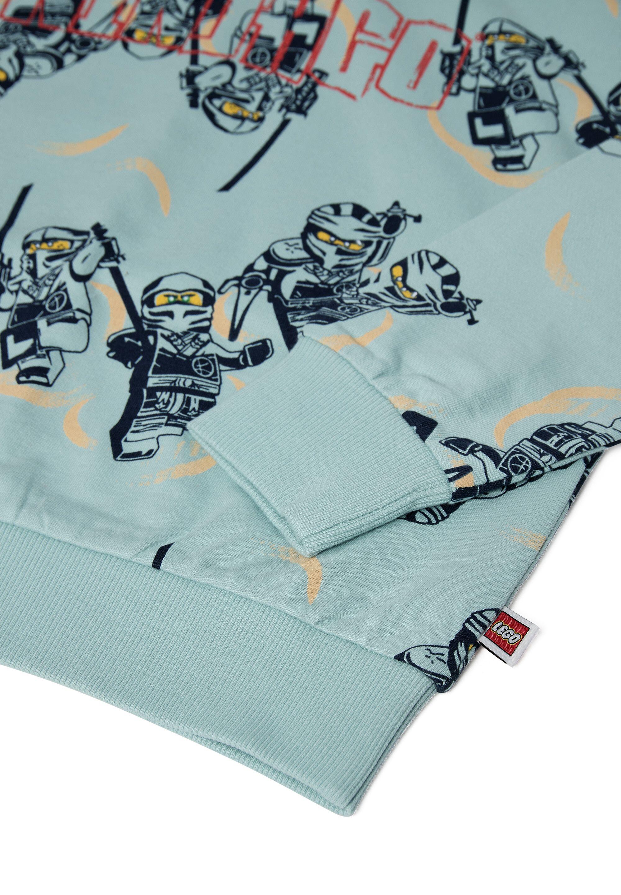 Bluza z Kapturem Chłopięca LEGO Ninjago Sian300 Turkusowa 5/7