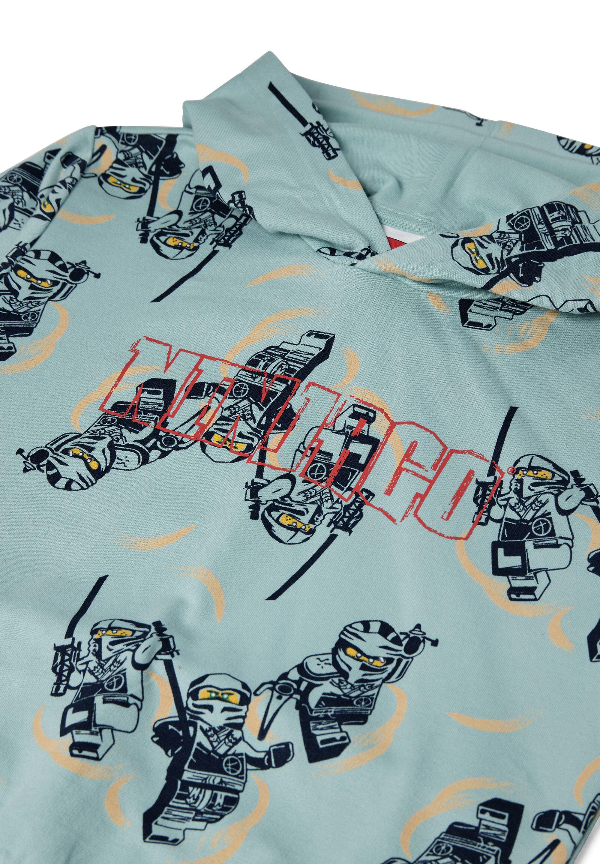 Bluza z Kapturem Chłopięca LEGO Ninjago Sian300 Turkusowa 4/7