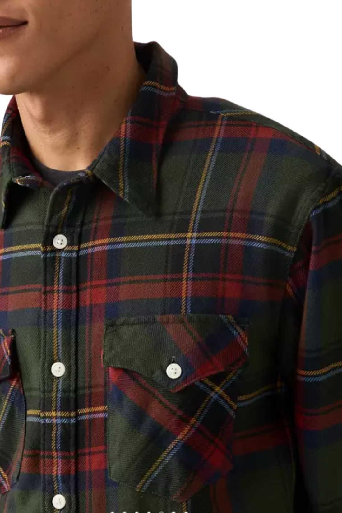 Camicia uomo Western relaxed a quadri 3/4
