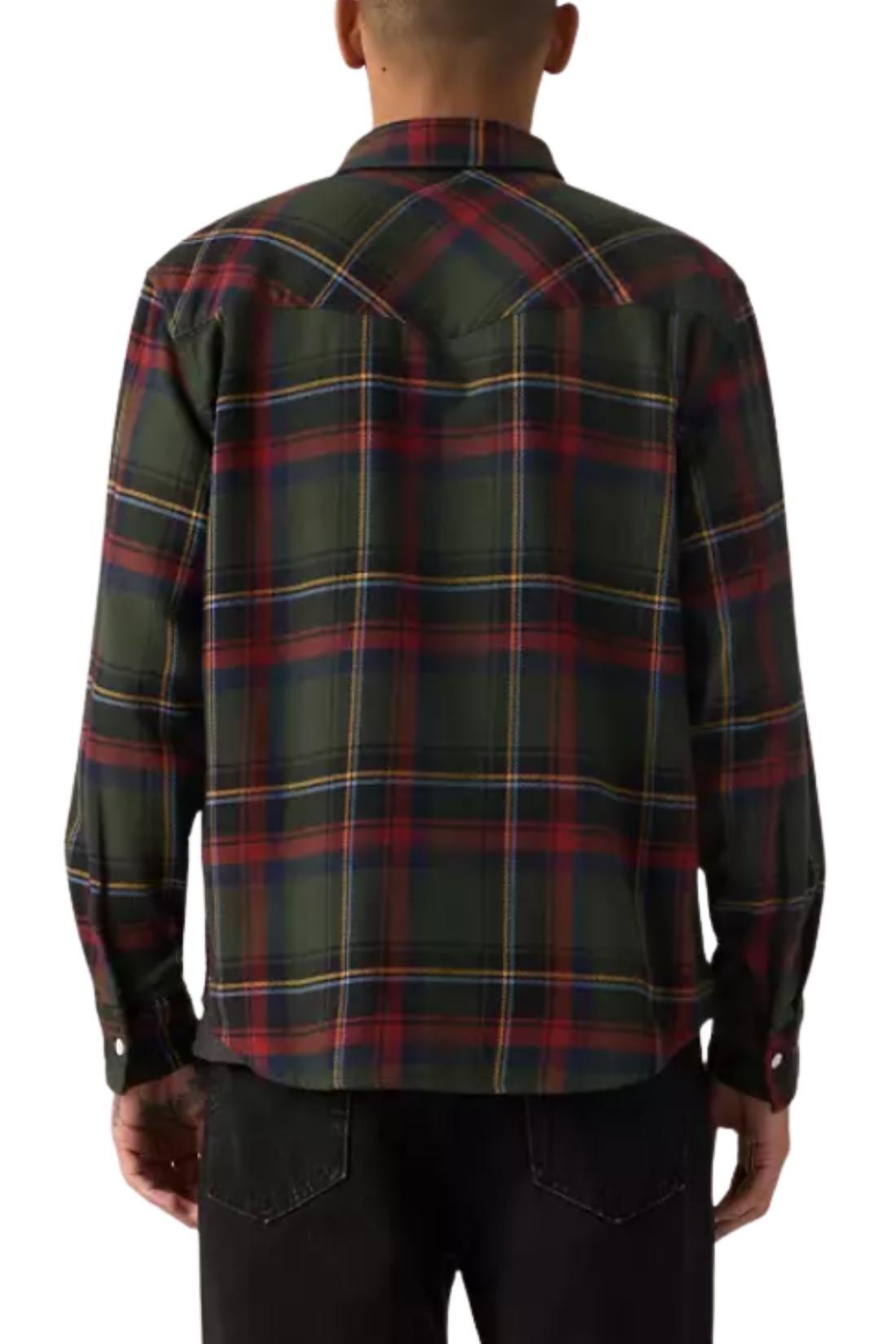 Camicia uomo Western relaxed a quadri 2/4