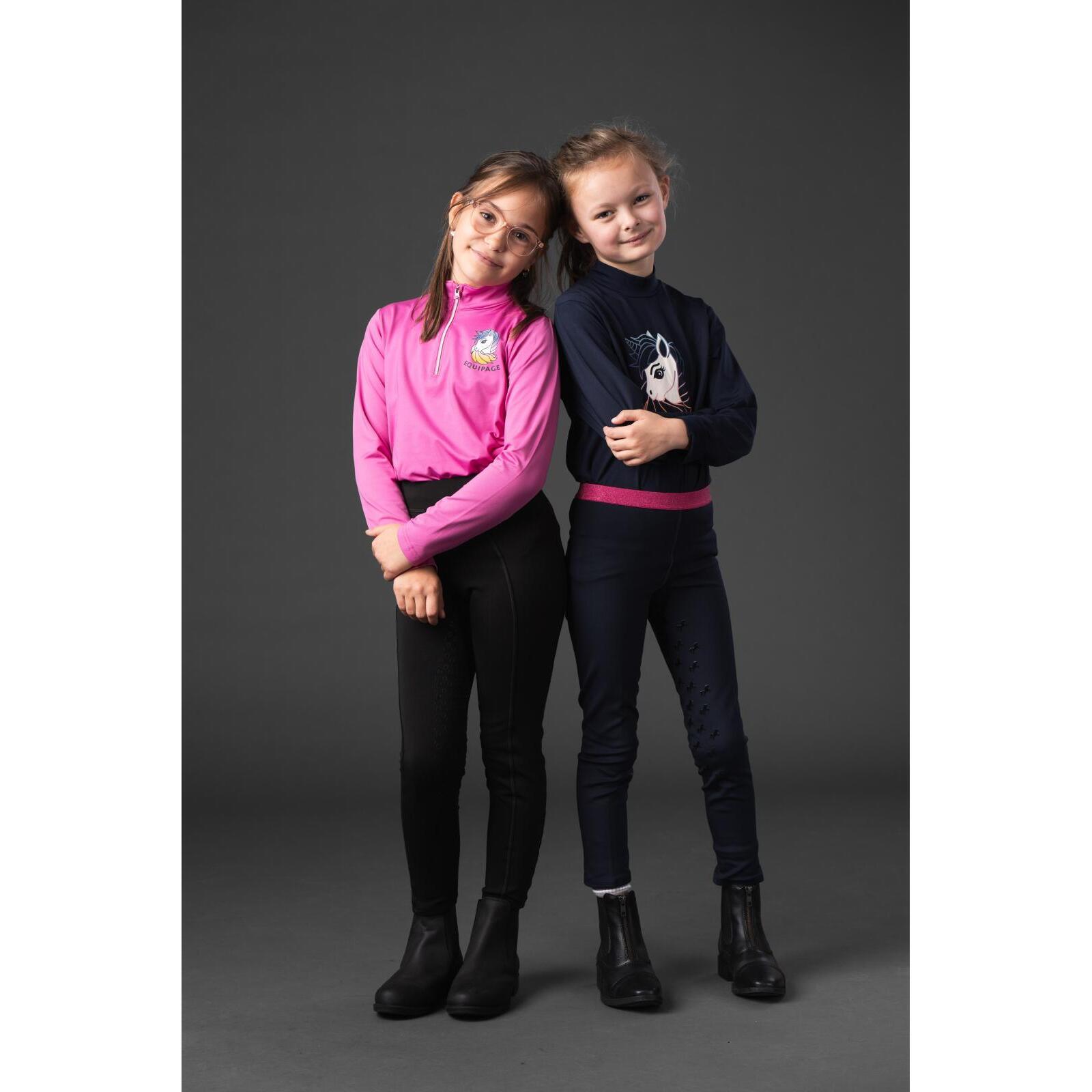 Girls' full grip riding leggings Equipage Sophia 4/5