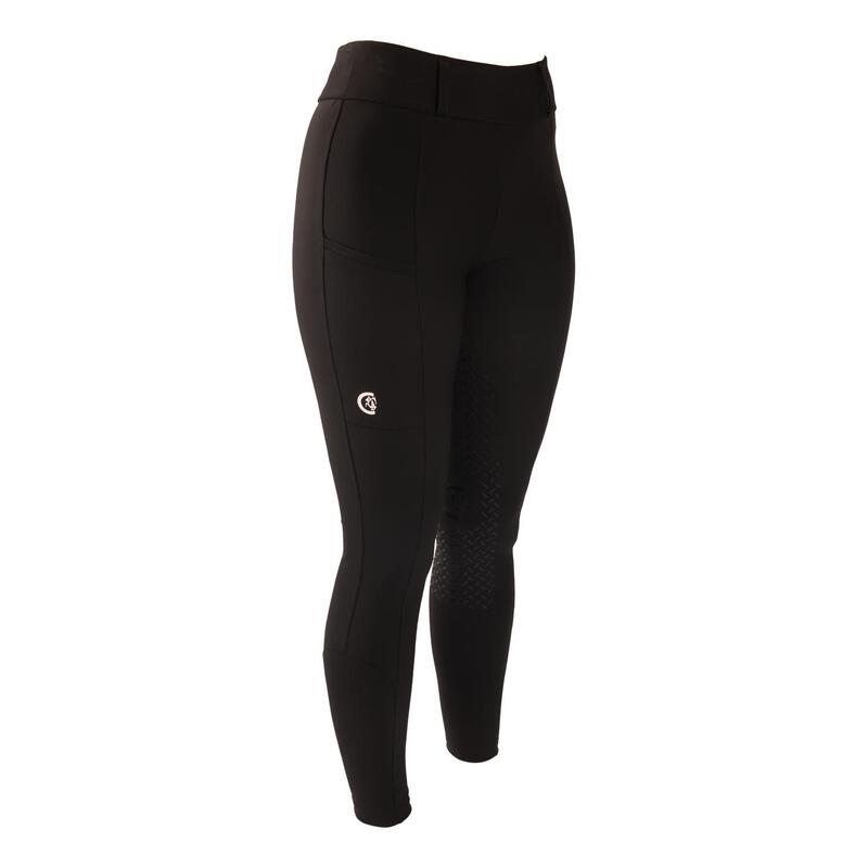 Legging Classic 4H pentru echitație cu grip negru