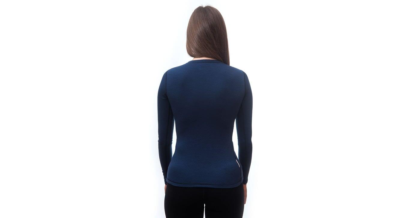 SENSOR Koszulka damska MERINO DF TEE LS WOM deep blu-L 3/5